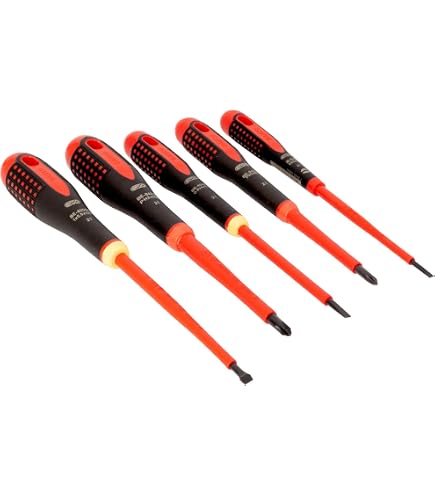Bahco Schlitzschraubendreher 611-6.5-150 – Robuster 2K-Griff, Klinge 1,2x6,5x150 Mm, Länge 260 Mm