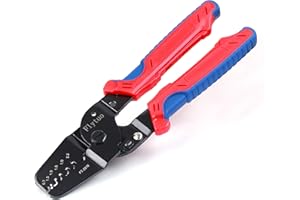 Flytuo, pinza per crimpatura terminale a barilotto aperto per AWG28-20 (0,08-0,5 mm²), FT2818 Mini Micro Molex Ratchet Crimpatrice funziona su JAM, Molex, Tyco, JST terminali e connettori