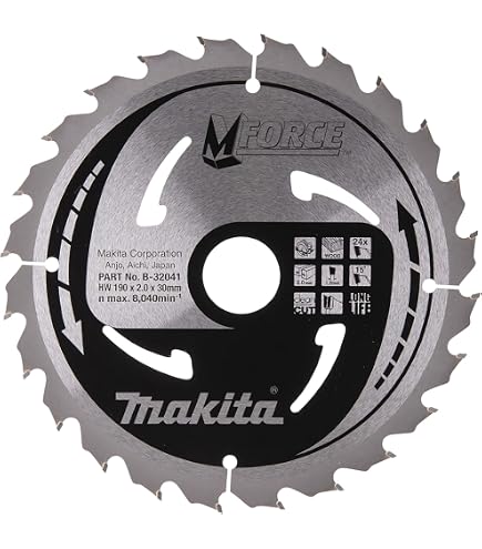 Makita B-08604 Sägeblatt 190 X 20 Mm, 24 Zähne, 2,2 Mm Schnittfuge – Für Gehrungssägen, Holz