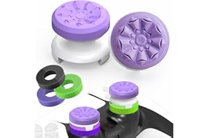 TEUVO Thumbstick per PS5 Copri Analogici per PS5 - Copri Controllore per PS5 Accessori Gommini Analogico per PS4 Silicone Controllore Thumb Tappi Joystick, Controllo e Ridurre Pollice La Stanchezza