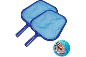 Taicols Pack of 2 Pool Keshcer Net, Pool Skimmer Net, Pool Fine Mesh, Pool Sieve Fine, Pool Cleaning Net for Swimming Pool, Pond, Fish Pond, Water Park, Collecting Leaves & Dirt