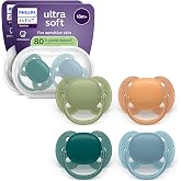 Philips Avent Ultra Soft Pacifiers: Anatomically Designed for Babies 18+ Months, Flexible Shield, Extra Firm Symmetrical Sili