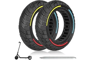 HPGAAVD 10 × 2,5 cala E Scooter Solid opony, 60/70-6,5, pełne gumowe opony do Ninebot Max G30 G30P G30LP, 10 cali, antypoślizgowe i odporne na przebicia, opony zapasowe do skutera elektrycznego