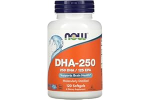 ‎NOW Now Foods DHA 250mg EPA 100mg Fischölkonzentrat Fischöl Omega-3 - 120 Kapseln