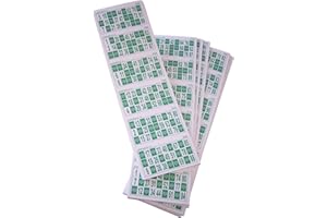 KEKA 600 Cartones de Bingo Color Verde, cartones de Usar y Tirar tachando o Reutilizables con fichas, para Juego de Bingo Tradicional de 90 Bolas