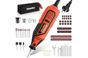 ValueMax Multifunktionswerkzeug 130W, Rotationswerkzeug mit 120 Zubehör, mini Graviergerät 5 Variable Drehzahleinstellung 35000 U/min, zum Schleifen, Schneiden, Bohren, Polieren, Reinigen, Gravieren
