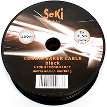 Seki Câble Haut-Parleur 2x0,5 Mm² Transparent 10m - Câble Audio CCA De Qualité