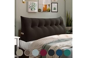 ‎RUCENER Rucener Großen Rückenkissen Dreieckigen Kissen Sofakissen HohenKopfteil Kopfkissen HohenKopfteil Rückenlehne für Bett Perfekt AlsKissen Zum Fernsehen und Lesen Gibt Es in Vielen Braun 180CM