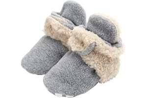 TMEOG Unisex buty do raczkowania, buty zimowe, wełniane, dla noworodków, z podszewką, dla dzieci w wieku 0-18 miesięcy