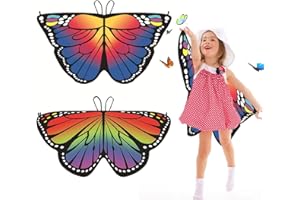 Schmetterlingsflügel Kinder Set Schmetterling Flügel Kostüm Schmetterling Mädche Schmetterling Cape Karneval Mädchen Umhang Fee Verkleidung Spielzeug Schmetterling Kostüm Set Halloween Fasching Party