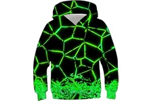 ALISISTER bluzy z kapturem z nadrukiem 3D dla dzieci, bluza z kapturem i z kieszeniami, wiek 4-16