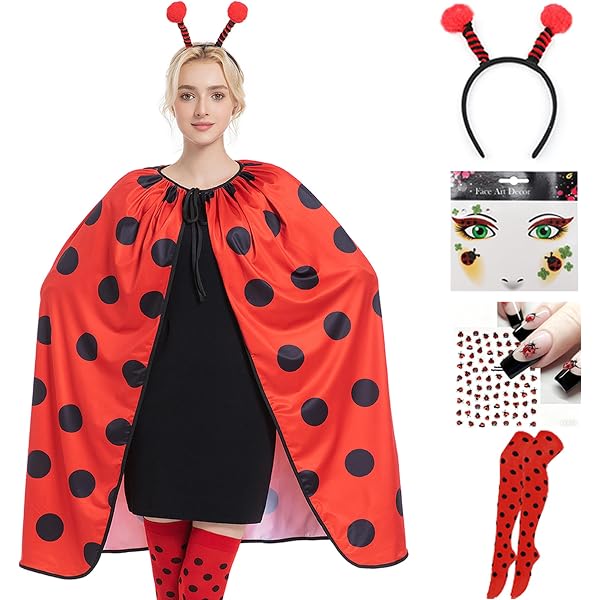 My Other Me Disfraz De Ladybug Para Mujer Talla XS: Mono Rojo Y Negro Con Guantes, Cubrebotas, Antifaz, Peluca Bob, Yo-yo Y Pendientes, 100% Poliéster, Ideal Para Cosplay Y Fiestas