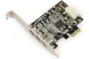 ‎KALEA-INFORMATIQUE KALEA-INFORMATIQUE PCI Express PCIe x1 Controller-Karte Firewire 800 und 400 IEEE1394A und IEEE1394B 2+1 Ausgänge mit TI-Chipsatz XIO2213BZAY