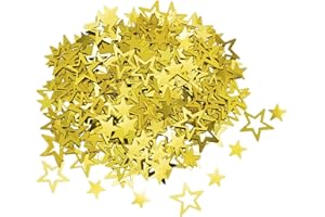 ALEGRE® 500 Stück Streudeko Weihnachten Konfetti Gold Sterne, Glitzer Deko Weihnachten Tischdeko, Deko Sterne Confetti Weihnachts Tischdeko, Glitzersterne Konfetti Geburtstag, Hochzeit, Silvester