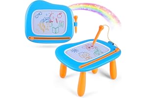 Smasiagon Toddler Toys for 1 2 3 Year Old Boys, Magnetic Drawing Board Doodle Pad for Toddlers 1-3, Educational Learning Travel Toys for Baby Boys Girls Birthday (Blue)