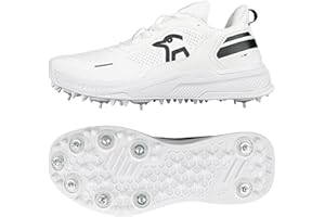 Kookaburra KC Players Spike Cricket Shoe - White/Black