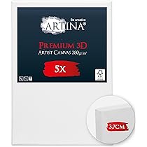 Tela Per Dipingere 50x150 Cm Cotone 380g/m² - Telaio Legno Spesso 37 Mm - Foto 5