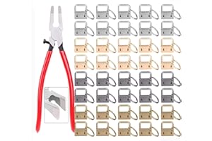 PhoenixDN 40 pcs Hardware de la Pulsera del Llavero, Hardware de llavero, Hardware de Llavero para Llavero de Pulsera, para cuentas hechas a mano, Manualidades de Tela