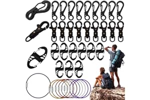 MOAMUN Mini SF Karabiner Clips Kleine Feder Karabiner Tiny Karabiner Schnalle Rucksack Verschlüsse EDC Schlüsselbund für Camping Flasche Mit Zubehör Paracod Tactical Survival Gear