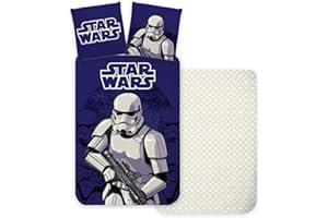 KK SHOPPING Versandhandel Klaus Kolodzie Star Wars Stormtrooper Reversible Bed Linen Set 2-Piece 135 x 200 cm 80 x 80 cm