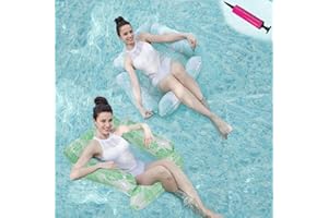 HYDTQCL Amaca Acqua, 2 Pezzi Amaca Gonfiabile Galleggiante, Amaca Galleggiante, Amaca Gonfiabile, Amaca Piscina Galleggiante, Amaca Piscina per Bambini e Adulti
