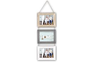 ZEP TY3857 Lavigny - Cornice portafoto in Legno Beige/Bianco/Grigio, 13 x 18 cm