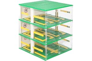 Ecofocet Garage per Auto Speed Champions, Garage Speed Champions, Garages per Vetrina a 3 Strati, Garages per Auto Bambini Compatibile con Grande Marca (Senza Auto)