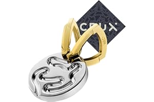 HANAYAMA AND CRUX Hanayama Cast Jam Puzzle - Level 3 of 6 - Mid Level Difficultly Puzzle - Includes Crux Sticker