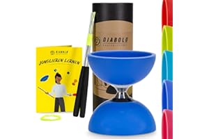 Diabolo Freizeitsport Juggling Set Pro with Ball-Bearing Diabolo (Blue), Aluminium Handsticks, Replacement Cord (160 cm) and Printed Instructions (English language not guaranteed)