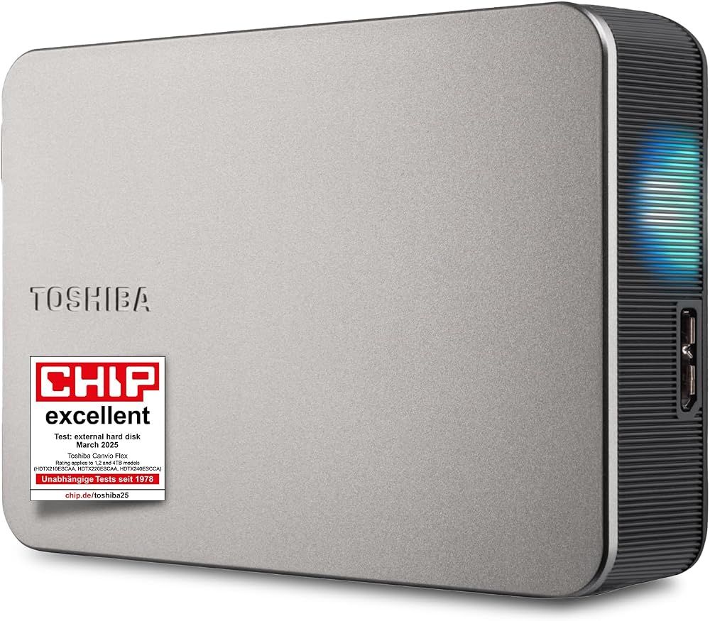 Toshiba Canvio Flex 2.5" 4TB USB 3.2 Gen-1 + Type-C + Type-A (HDTX240ESCCA) Taşınabilir Harici Sabit Disk
