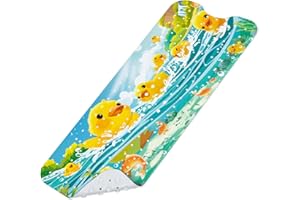 SHUCHING Tapis de Bain Antiderapant Enfant, Tapis Baignoire Bebe Antidérapant 100 X 40 cm, sans BPA Lavable en Machine et Résistant à la Moisissure, Canard