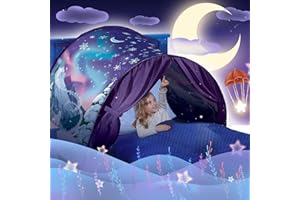 FUNNYHOMESTYLE Dream Bed Tents for Boys Girls, Foldable Magic Game Tent for Children, Pop up Sleep Tent for Kids Bedroom, Children's Playrooms, Christmas Birthday Gifts (Wonderland)