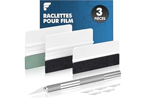 Shinfly Outil Kit de Film de fenêtre Kit de Film de Voiture Professionnel avec raclette en Feutre et pièces de Rechange