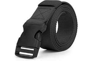 Justay Comf Pasek męski, nylonowy pasek płócienny dla mężczyzn, bezstopniowa regulacja, pasek materiałowy, prezent