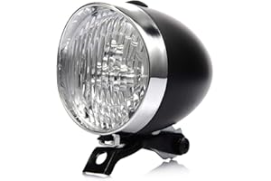 duhe189014 Retro Vélo Vélo 3 LED Phare Avant Vintage Poche Lampe Vélo Phare Pretty vividly