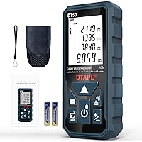 Entfernungsmesser, DTAPE DT50 50M Digitales Laser Entfernungsmesse mit LCD Hintergrundbeleuchtung M/In/Ft mit Mehreren…
