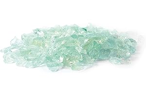 Steingrau 10kg Glassplitt 10-30mm türkis-hell Glasbrocken Dekoglas Gabionen