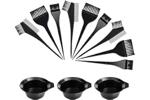 NIKSULTANT 3 Sets Hair Dye Bowl And Brush Kit Hair Dye Bowl Tools For Hair Colouring Kit Hair Dye Brush And Mixing Bowl Set Dying Brushes Tint Comb Set For DIY Salon Hair Coloring Dying Brushes Hair Bleach Kit