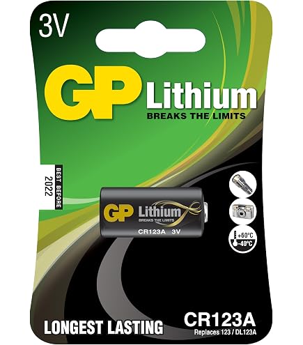 Batteria Panasonic al litio 3V da 1,55Ah CR-123PE/BN Batteria Panasonic al litio 3V da 1,55Ah CR-123PE/BN