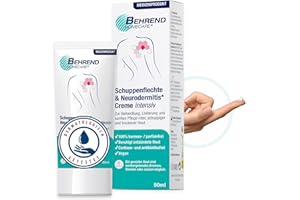 ‎BEHREND HOMECARE Behrend – Schuppenflechte & Neurodermitis Creme bei geröteter, trockener & schuppiger Haut – Psoriasis & Ekzem Salbe reduziert den Juckreiz & beruhigt entzündete Haut – Medizinprodukt ohne Kortison