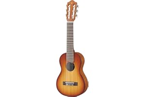Yamaha GL1 Guitalele - Mini Guitarra de Madera con las dimensiones de un Ukelele, escala de 17 pulgadas, 6 cuerdas (3 en nylon / 3 en acero), Marrón (Tobacco Brown Sunburst)