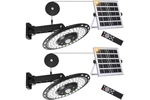 ‎LIXADA Lixada Solarlampen für Außen, 2 Stück Solar Hängelampe 180LED 4400mAh Battery mit 5M Kabel,IP65 Wasserdicht,Bewegungsmelder,5 Modi,für Innen Außen Garten Camping Hühnerstall Gewächshaus