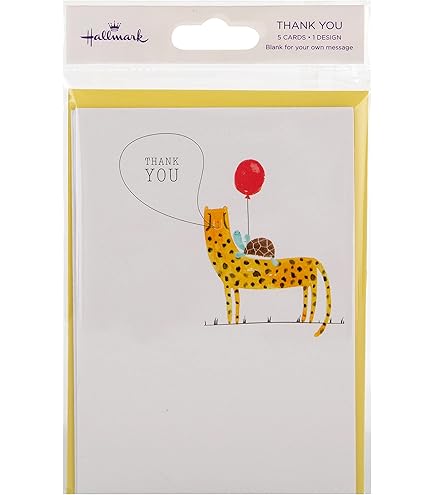 Hallmark Thank You Cards - 1 Cute Animal Character Design, Pack of 5 : Buy Online at Best Price in KSA - Souq is now
