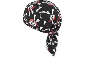 Faxianther Afinder Unisex Bandana Cap Sport Skelette KopftuchKopfband Biker Hat Baumwolle UV Schutz Schnelltrocknend Piratentuch für Biking Fahrrad Motorrad Radsport