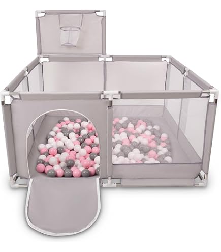 Veiligheids Speelbox Voor Baby's En Peuters - Opvouwbare Kinderbox Met 50 Oceaanballen