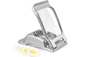 LIFEANT 1 Pezzi Tagliauova per Uova in Metallo Affettatrice Divisore Uova in Acciaio Inox Professionale per Cucina, Fili da Taglio Inossidabile Lavabile in Lavastoviglie, per Affettare le Uova Affettatrice