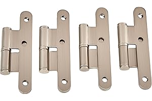 Jdel 4 Unidades Pernio Niquel Canto Redondo Sin Remate 100 mm. Derecha