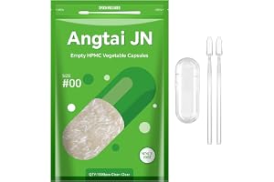 AngtaiJN Tomma veganska kapslar Storlek 00 Genomskinliga tomma kapslar för fyllning, DIY tomma kapslar 00, kompatibla med kap