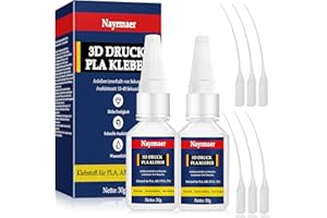 Nayrmaer 3D Druck Kleber 60g mit Anti-Verstopfungskappe, Transparenter Sekundenkleber für PLA, ABS, Kunststoff, PETG und TPU
