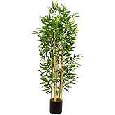 YAPAY &Ccedil;İ&Ccedil;EK&Ccedil;İNİZ 5 G&ouml;vdeli Yoğun Yapraklı 120 Cm Bambu Ağacı